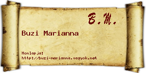 Buzi Marianna névjegykártya